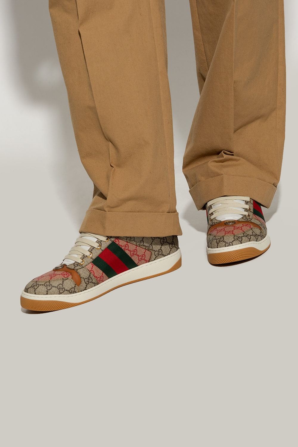 Gucci Sneakers with logo | Men's Shoes | Black green red